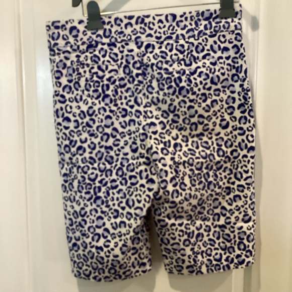 Kim Rogers Blue Leopard Print Women's Bermudas - Picture 4 of 9